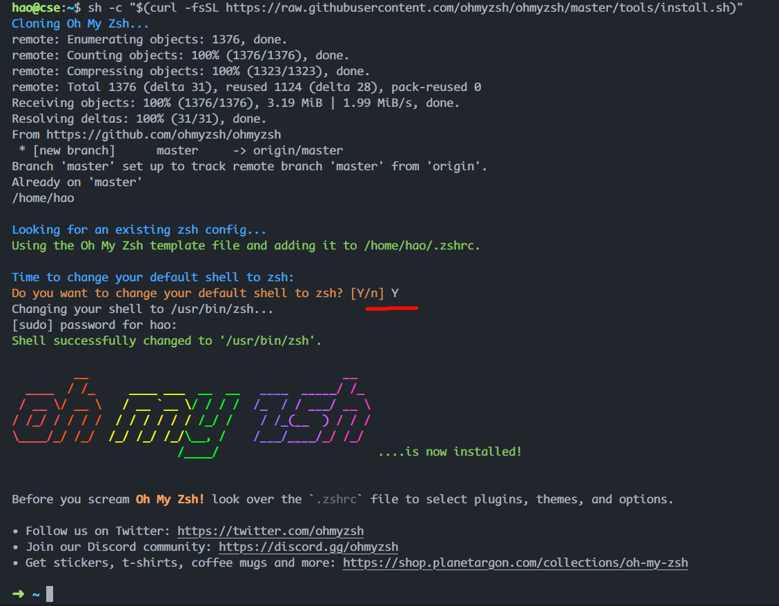 安装 oh-my-zsh 安装 oh-my-zsh